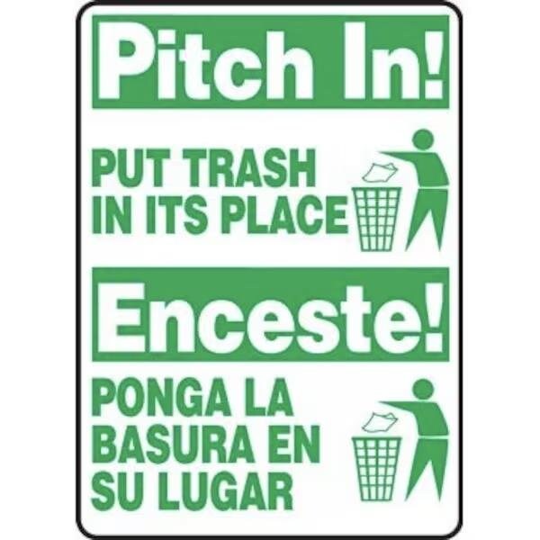Accuform BILINGUAL SAFETY SIGN PITCH IN SBMHSK903XL SBMHSK903XL - main